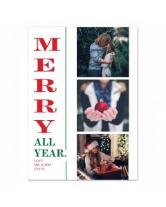 Merry All Personalized Christmas Photo Card