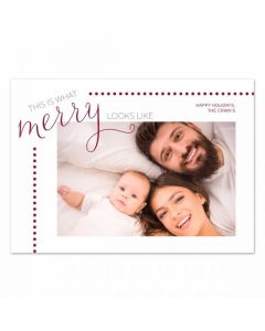 Merry Dots Personalized Photo Christmas Card