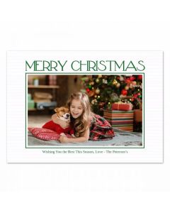 Merry Stripes Custom Christmas Photo Card