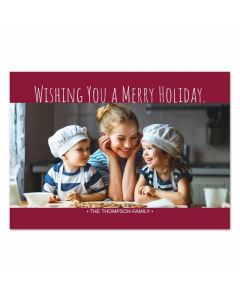 Red Holiday Custom Photo Card