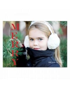 Very Merry Personalized Photo Christmas Card
