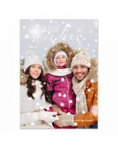 Warm Wishes Personalized Photo Holiday Card