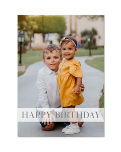 Classic Birthday Custom Photo Card