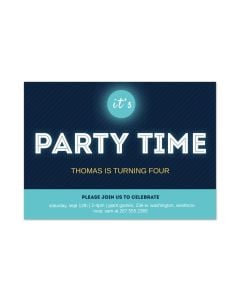 Party Time Customized Photo Card