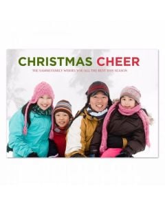 Charming Cheer Personalized Christmas Photo Card