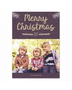 Christmas Boughs Custom Photo Christmas Card