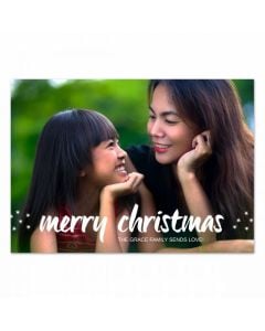 Christmas Stars Personalized Photo Card