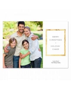 Golden Square Custom Christmas Photo Card