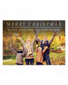 Italic Personalized Christmas Photo Card