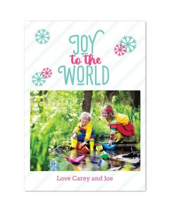 Joy to the World Personalized Photo Holiday Card