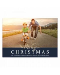 Merry Flourish Personalized Photo Christmas Card