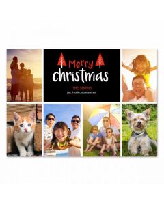 Merry Trees Personalized Photo Christmas Card