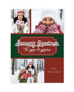 Seasons Greetings Personalized Holiday Photo Card