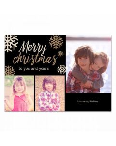 Visions of Snow Personalized Christmas Photo Card