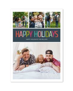 Colorfully Custom Photo Holiday Card