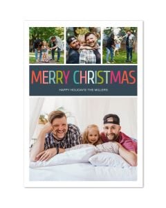 Colorful Type Custom Photo Christmas Card