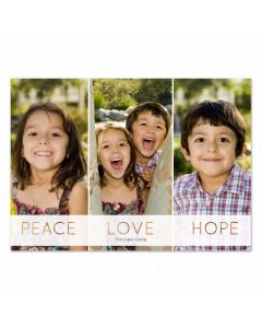 Peace Love Hope Custom Holiday Photo Card