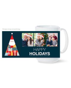 Santa Tree Holiday Photo Mug
