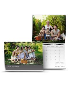 Classic Taupe Personalized Photo Calendar