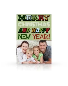 Colorful Personalized Christmas Photo Card