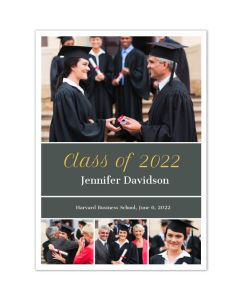 Contemporary Graduation Custom Photo Card