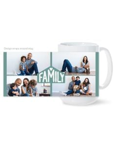 Family Heart Photo Mug