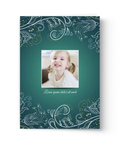 Flowers & Paisley Personalized Photo Card