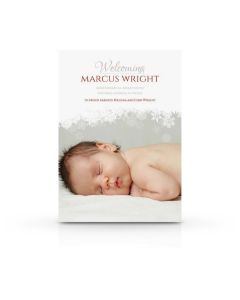 Frost Garden Birth Announcement Personalized Photo Card