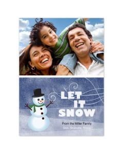 Let It Snow Customized Holiday Photo Card