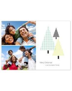 Pop Art Tree Personalized Photo Christmas Card