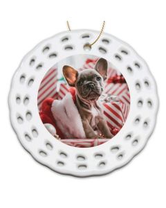 Personalized Openwork Christmas Photo Ornament
