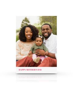 Pink & White Customized Mother's Day Card