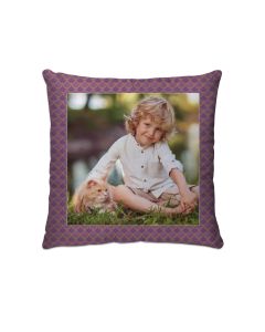 Purple Circles Customized Photo Pillow