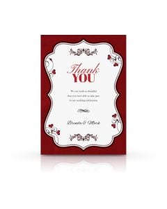 Romantic Custom Thank You Card