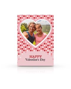 White Heart Personalized Photo Valentine's Day Card