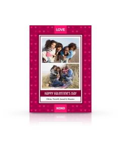 XOXO Customized Photo Valentine's Day Card